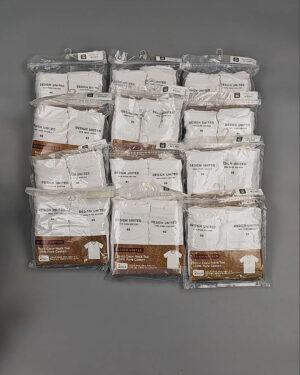 Фотография  910 - Футболка белая муж Корея 085#5 кг оптом в Магадане и Магаданской области