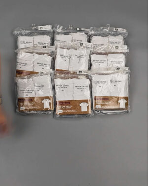 Фотография  691 - Футболка белая муж Корея 085#5 кг оптом в Магадане и Магаданской области