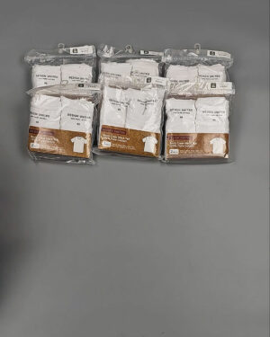 Фотография  854 - Футболка белая муж Корея 085#5 кг оптом в Магадане и Магаданской области