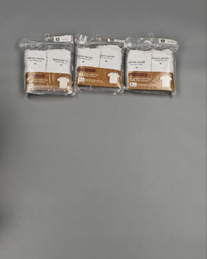 Фотография  591 - Футболка белая муж Корея 085#5 кг оптом в Магадане и Магаданской области